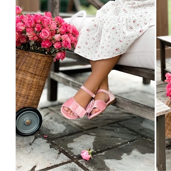 Olivia Velvet blush Sandals - Picture 3 of 6